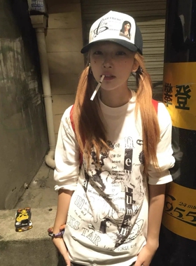 小众做旧水洗可拆卸贴布复古棒球帽子男女春夏百搭显脸小鸭舌帽潮