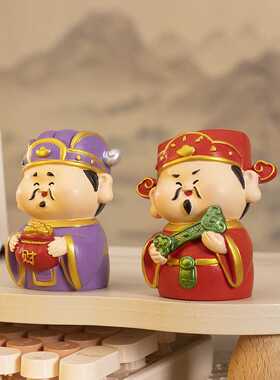 五路财神桌面摆件办公室装饰工艺品解压伴手礼创意树脂小摆件礼物