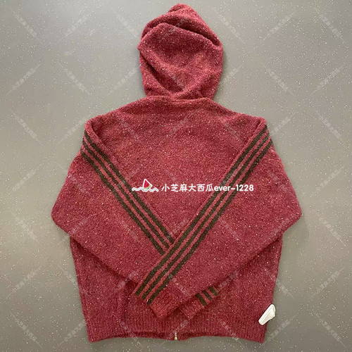 adidas三叶草CNY新年款针织绒面运动连帽夹克外套KT0717KT0718 - 图0