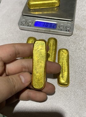 假金条仿金北欧金火烧不变色融化不变色适合二次塑型100克左右