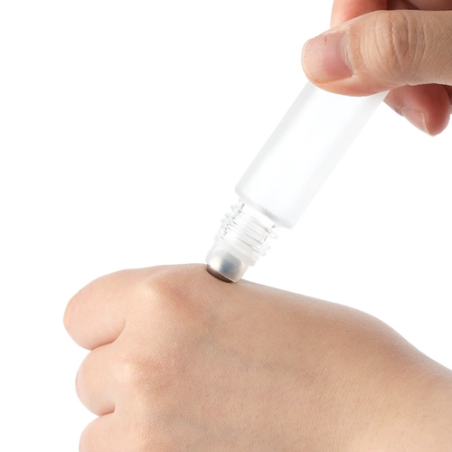 Бутылка, массажер, бутылочка для эфирных масел, духи, матовая стеклянная шариковая тара