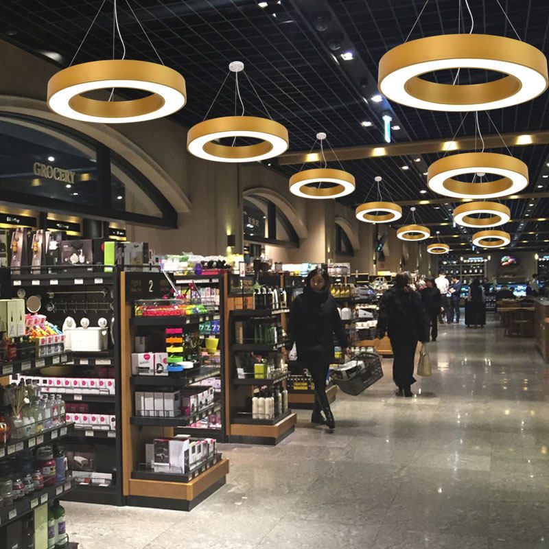 简约led吊灯造型灯办公室工作室会议室洽谈室接待室空心圆舞蹈室_虎窝淘