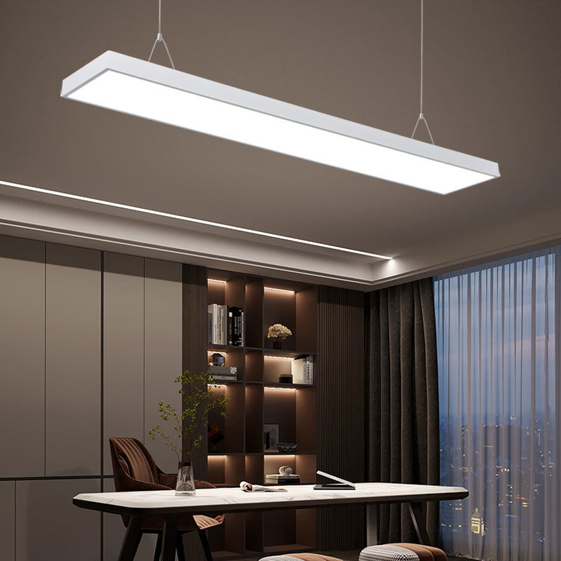 简约led吊灯长条造型灯办公室会议室工作室超市健身房教室培训室_虎窝淘