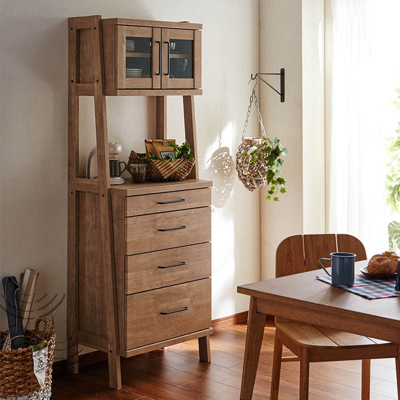 日式餐边柜实木高柜现代简约厨房置物茶水柜小户型窄型橱柜碗柜,淘宝优惠券,粉丝福利购,淘宝优惠卷