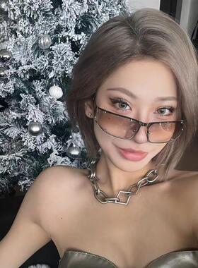 日夜两用太阳眼镜登山开车拍照凹造型墨镜级感防晒骑行护目镜女