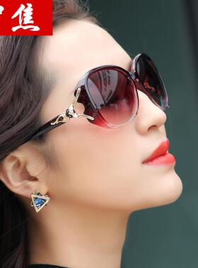 太阳镜女士防紫外线2025年新款偏光墨镜女韩版潮圆脸大脸显瘦眼镜