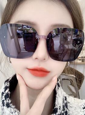 太阳镜女2025新款夏大框级感偏光墨镜圆脸显瘦开车防紫外线眼镜