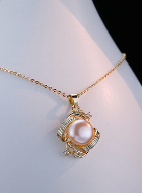 天然几何14k金精工饰品天然珍珠