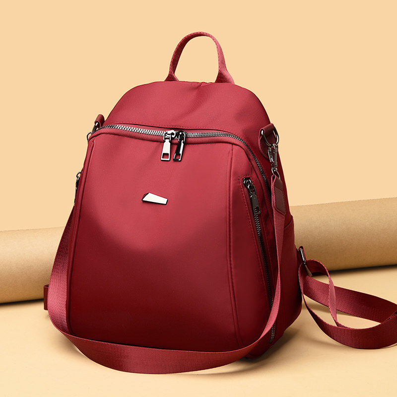 牛津布尼龙ins双肩包女2024新款包包时尚百搭防盗大容量旅行背包,淘宝优惠券,粉丝福利购,淘宝优惠卷