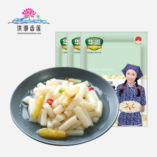 华贵洪湖泡藕带泡椒藕尖即食凉菜酸辣藕节泡菜下饭菜整箱湖北特产 - 图0