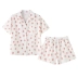 Bộ đồ ngủ bằng vải cotton và vải lanh mùa hè dành cho nữ mỏng đào - Bộ Pajama