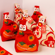 New Years Spring Festival Gift Boxes Dragon Year Practical Small Gift Knitted Gift Bags Creative Annual Meeting Companion Gift to staff customers