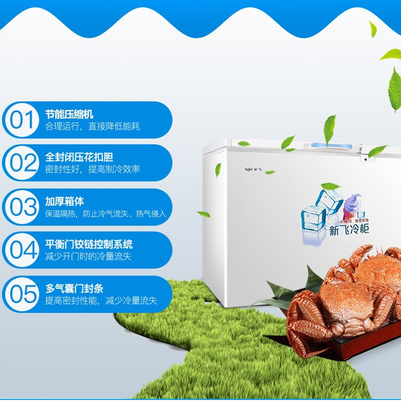 新飞323升商用冷藏冷冻切换大冷柜 翼万电器冷柜