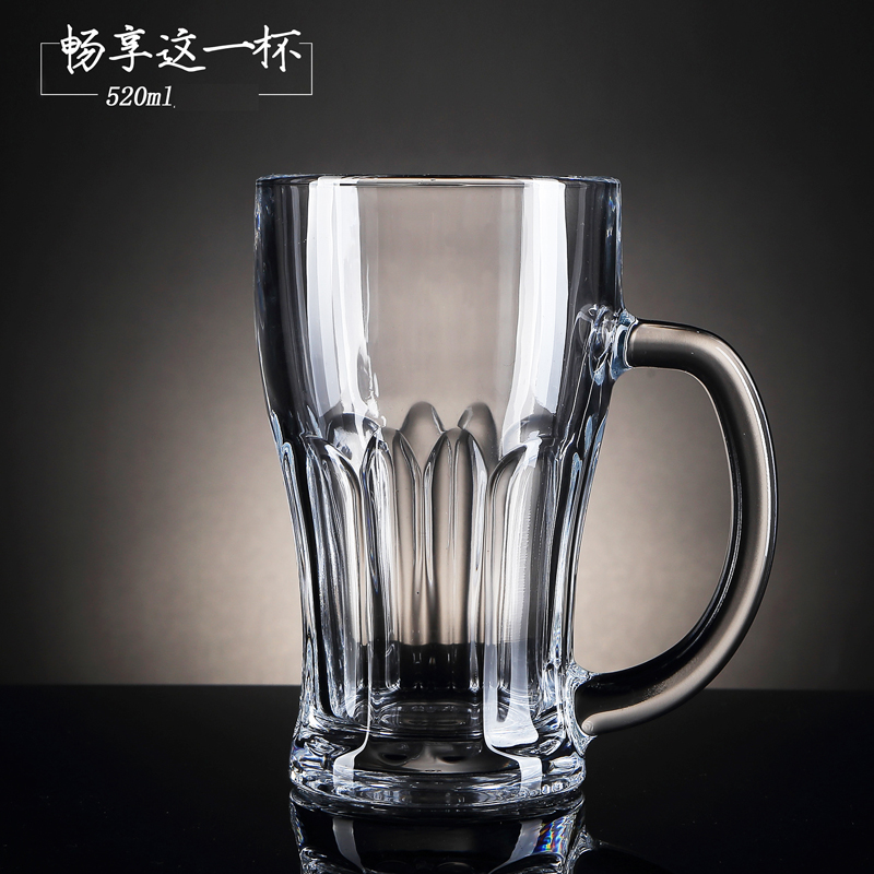 特价促销!家用耐热加厚玻璃杯啤酒杯热饮杯咖啡杯玻璃把杯 - 图2
