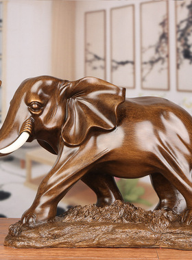 大象摆件 树脂工艺品大象 家居客厅电视柜装饰品 一件代发