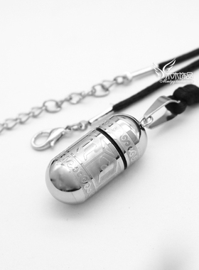 可打开项链钢密封瓶防水男女吊坠