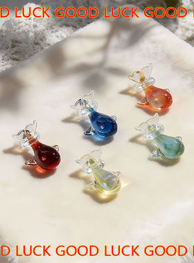 好运琉璃鲸鱼吊坠~水晶玻璃