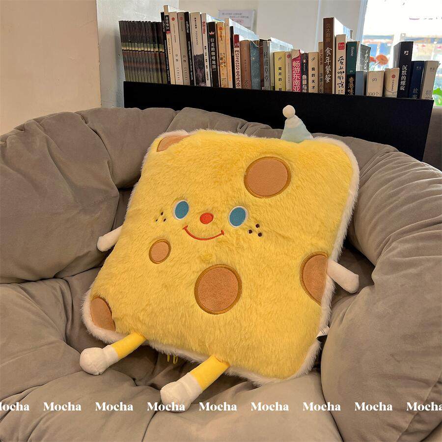 可爱芝士抱枕被子两用办公室午睡枕头空调毯子二合一车载靠背垫女,淘宝优惠券,粉丝福利购,淘宝优惠卷