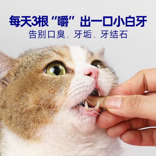 小壳小白牙冻干猫咪零食磨牙棒洁齿棒8包-图2