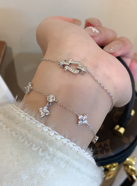 S925纯银mini马蹄扣手链