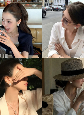 CUOOYINO初影999银针缠绕珠珠耳钉女轻奢气质高级感耳饰2026新款