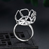 S925 sterling silver universal ring set with amber beeswax for women