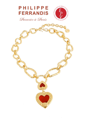 【法国进口】PF菲昂迪斯MY HEART系列红色项链高级感轻奢女时尚感