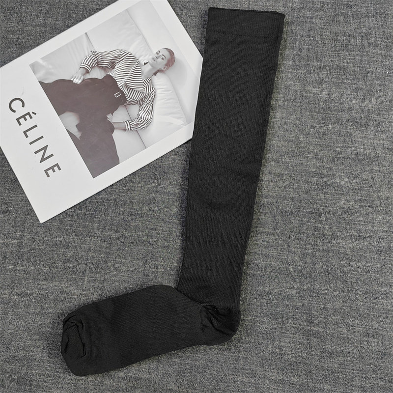 长筒锦纶压力袜及膝小腿袜纯色黑白运动跑步瘦腿袜子弹力机能袜女,淘宝优惠券,粉丝福利购,淘宝优惠卷