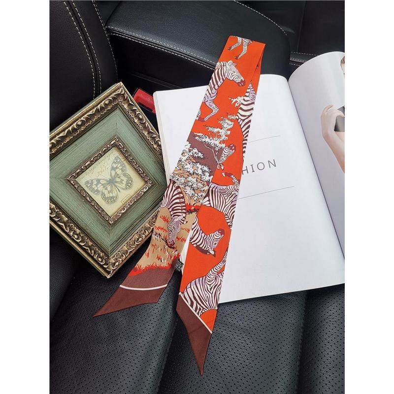 LV&GEDETE 保护手柄丝巾飘带缠绕把手丝带绑包桑蚕丝领巾挂件车挂 - 图2