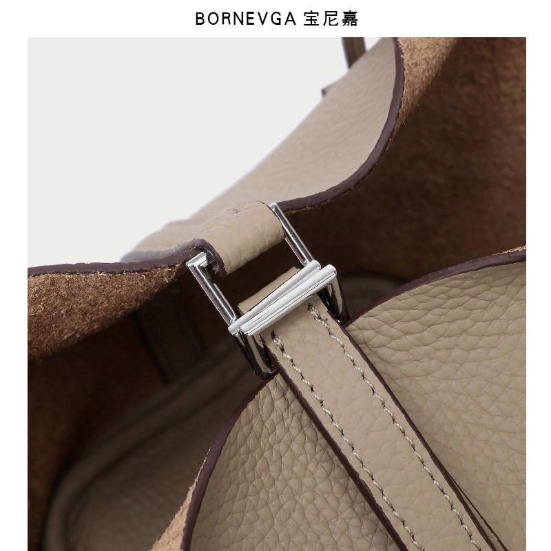 菜篮子2020新款潮头层牛皮ck手提包 宝尼嘉女士包袋