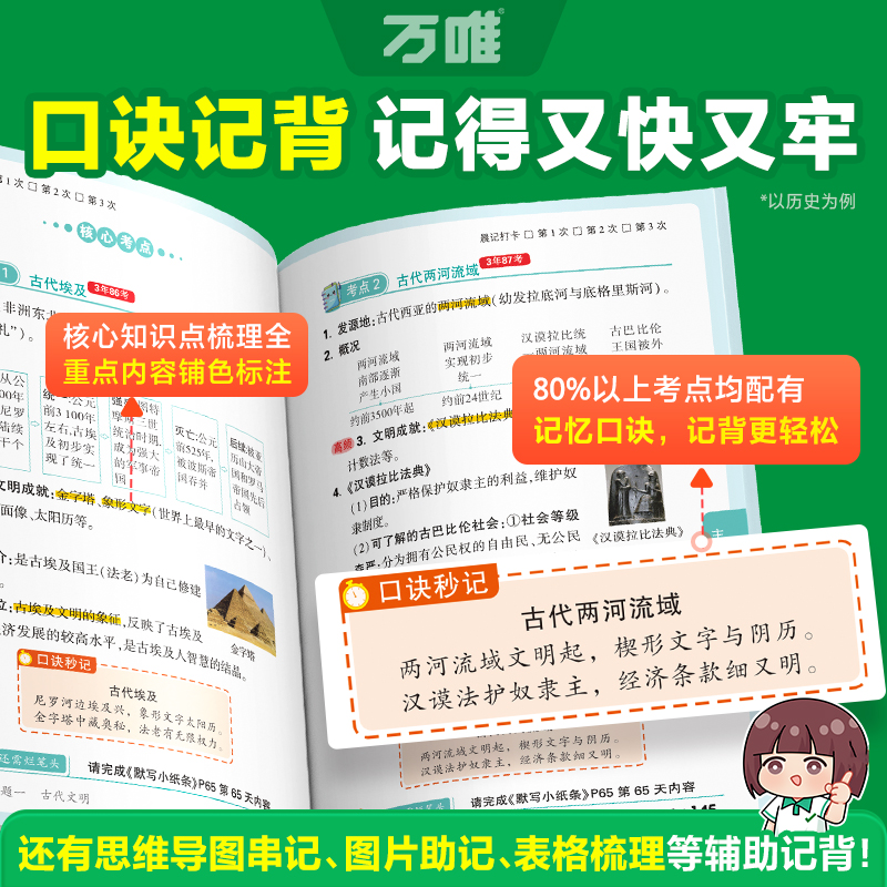 2025新书】万唯中考口诀秒记初中小四门必背知识点初一初二初三789年级道法历史生物地理政治基础知识手册套装万维教育官方旗舰店
