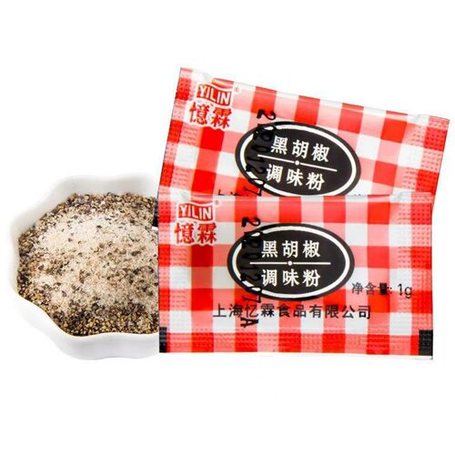 忆霖黑胡椒粉1g*1000小包装意面炸鸡块烧烤牛排黑胡椒调味料商用 - 图3