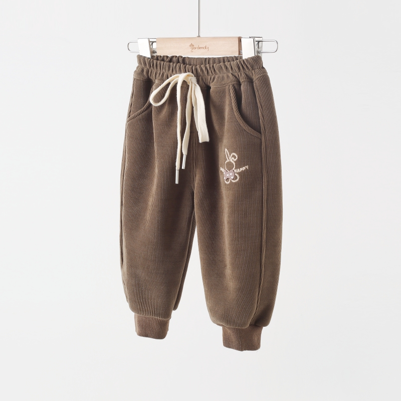 清仓-婴儿裤子秋冬季欧棉绒保暖一体绒加厚男女宝宝休闲裤加绒裤 - 图0