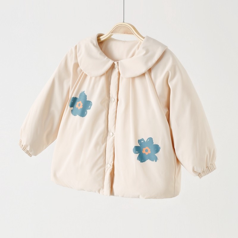 婴儿羽绒服冬季白鸭绒甜美花朵娃娃衫女宝宝保暖上衣女童外套冬装,淘宝优惠券,粉丝福利购,淘宝优惠卷