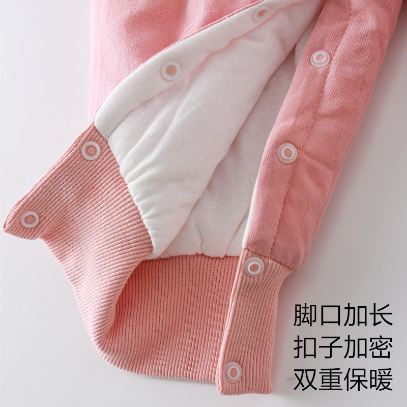 女宝宝中棉保暖夹棉纯棉秋冬新爬服 gardencity连身衣/爬服/哈衣