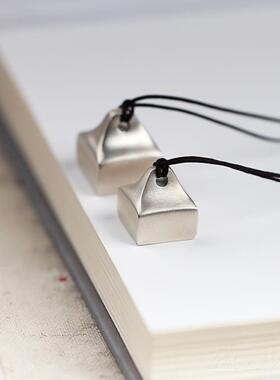 正品墨者原创足银国风印章城吊坠创意定制中男女倾项链情侣刻字挂