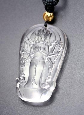 琉璃默利支天佛像观音菩萨男女本命佛像摩利吊坠项炼饰品毛衣炼