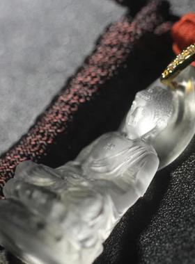 白色透明立体南无阿弥陀佛吊坠男女款式佛像项炼寺庙结缘饰品挂件