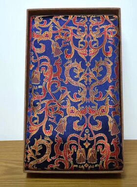 装饰蚕丝蓝色花纹羊毛围巾新品