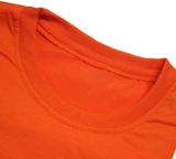 Оранжевая летняя светоотражающая футболка для работы с круглым воротником