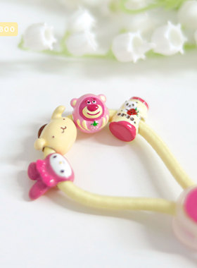 猫哩卟三丽鸥美乐蒂布丁狗beads可爱草莓熊925银珠子手链手镯女