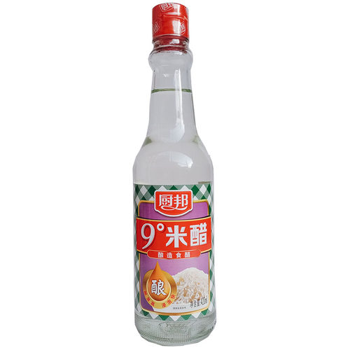 厨邦9度米醋420ml凉拌家用洗脸泡脚清洁除垢泡鸡蛋高酸度白米醋 - 图2