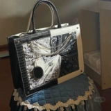 Оригинальная трендовая сумка через плечо, коллекция 2022, крокодиловый принт, тонкое плетение, яркий броский стиль