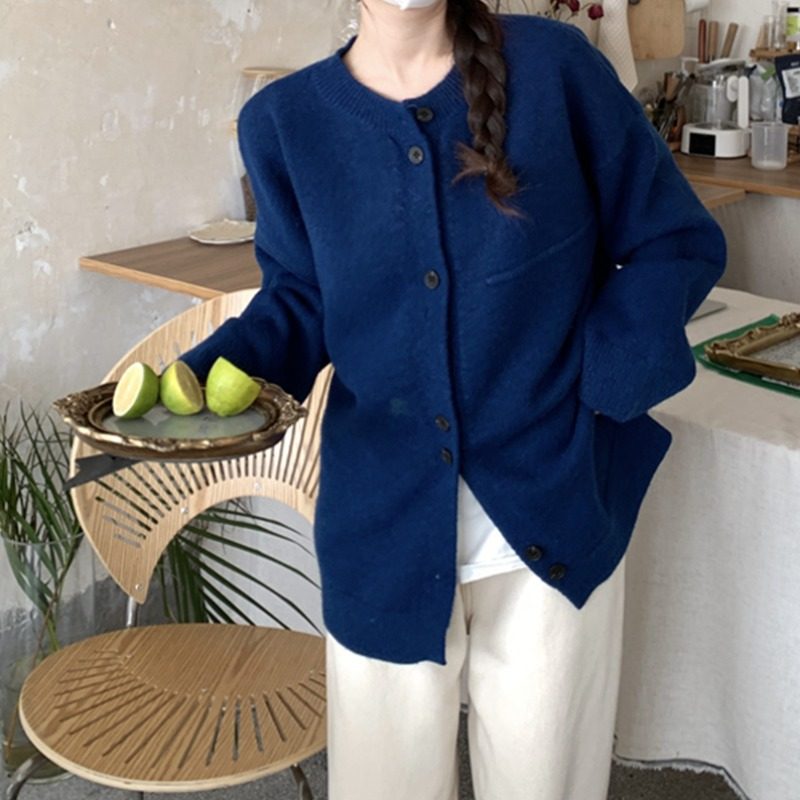 大码女装秋冬设计感圆领毛衣开衫女胖妹妹宽松慵懒风针织外套上衣,淘宝优惠券,粉丝福利购,淘宝优惠卷