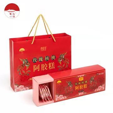 2盒礼盒！贵胶堂玫瑰核桃阿胶糕礼盒