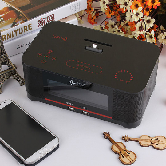 Зарядная база для мобильного телефона iPhone, аудиобудильник, Bluetooth