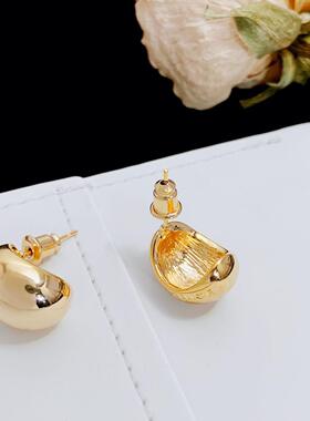 CHAOXIN金属光面简约几何C圈耳钉
