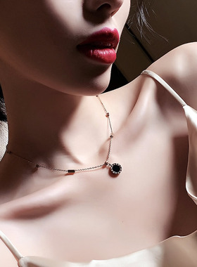 钛钢项链ins潮小众品牌精致个性网红锁骨链简约气质冷淡风颈链女