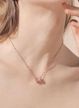 冷淡风小蛮腰项链女ins小众设计感卫衣链子配饰钛钢不掉色项链