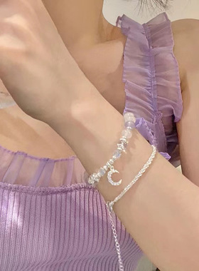 水冰月串珠手链女秋季ins小众设计2023新款高级感时尚两条装手饰